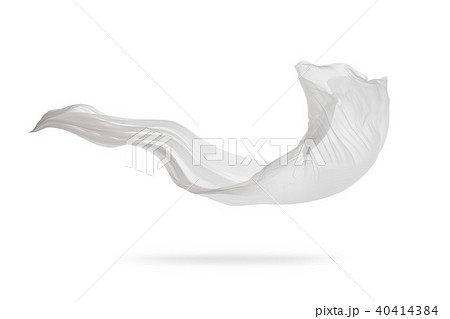 Smooth elegant white cloth isolated on white background 40414384