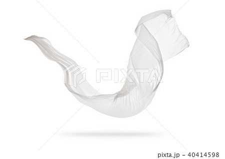 Smooth elegant white cloth isolated on white background Smooth elegant white cloth isolated on white background 40414598