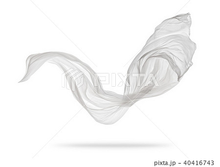 Smooth elegant white cloth on white background 40416743