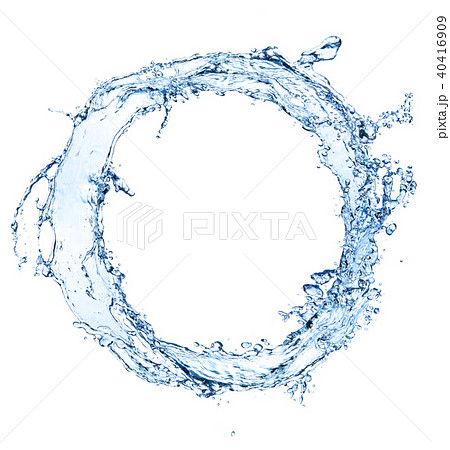 Water splash circle isolated on white background 40416909