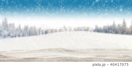 Beautiful winter landscape with pile of snow Beautiful winter landscape with pile of snow 40417075