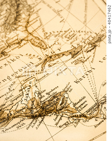 古地図 中央アメリカの写真素材