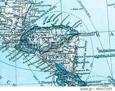 古地図 中央アメリカの写真素材