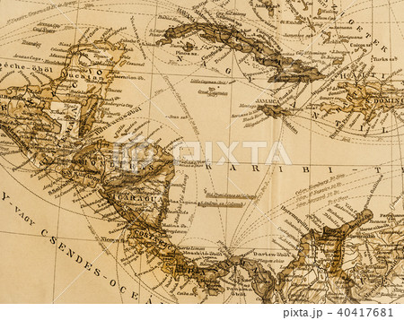 古地図 中央アメリカの写真素材