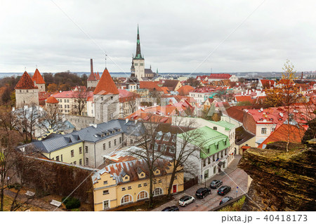 Old town Tallinn top view Old town Tallinn top view 40418173