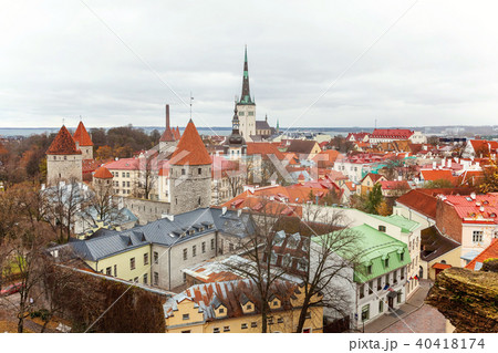 Old town Tallinn top view 40418174