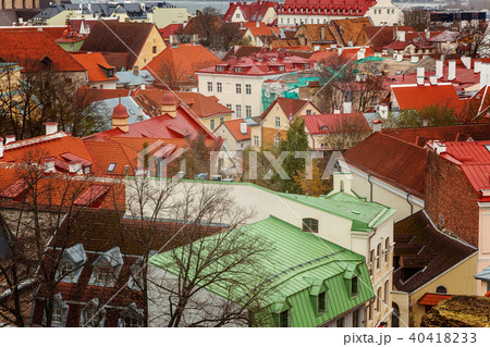 Old town Tallinn top view 40418233