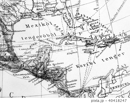 古地図 カリブ海沿岸の写真素材