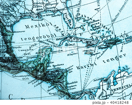古地図 カリブ海沿岸の写真素材