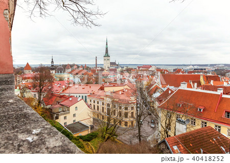 Old town Tallinn top view 40418252