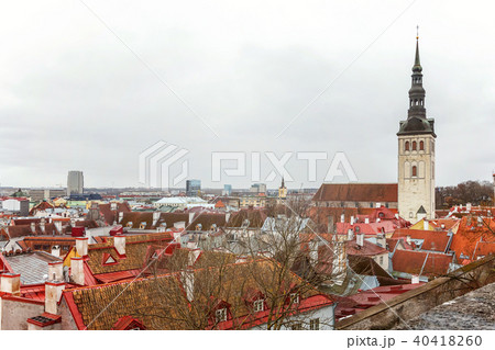 Old town Tallinn top view 40418260
