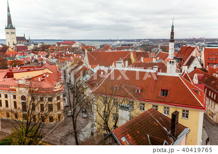 Old town Tallinn top view Old town Tallinn top view 40419765