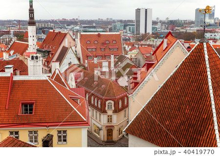 Old town Tallinn top view 40419770