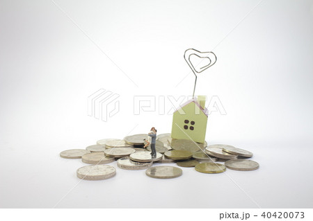 a mini happy couple family standing on stack a mini happy couple family standing on stack 40420073