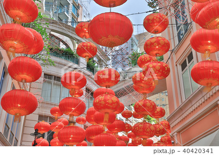 Lee Tung Avenue at night wan chai 40420341