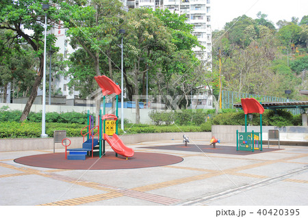 colourful children playground equipment. 40420395