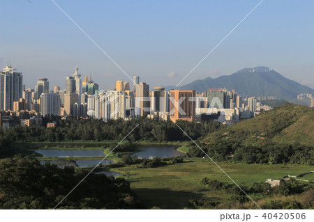 China's Shenzhen city from hong kong view 40420506