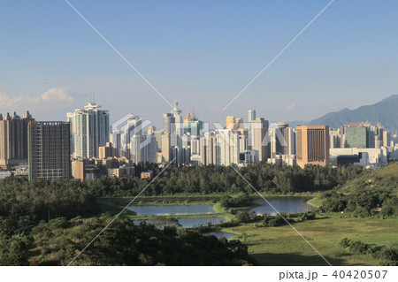 China's Shenzhen city from hong kong view 40420507
