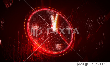 Shining modern clock with pixilated screen 40421130