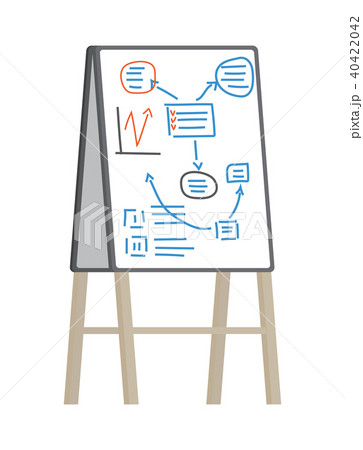 Office Flipchart With Plan Vector Illustration 40422042