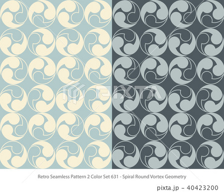 Retro Seamless Pattern Background 2 Color Set 40423200