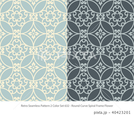 Retro Seamless Pattern Background 2 Color Set Retro Seamless Pattern Background 2 Color Set 40423201