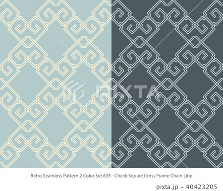Retro Seamless Pattern Background 2 Color Set 40423205