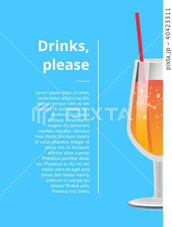 Drinks Please Poster with Lemonade Cocktail Glass Drinks Please Poster with Lemonade Cocktail Glass 40423311