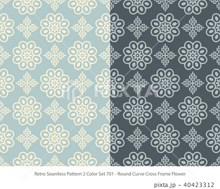 Retro Seamless Pattern Background 2 Color Set Retro Seamless Pattern Background 2 Color Set 40423312