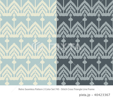 Retro Seamless Pattern Background 2 Color Set 40423367