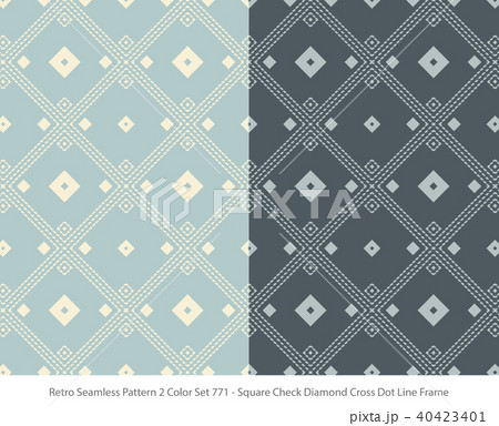 Retro Seamless Pattern Background 2 Color Set 40423401