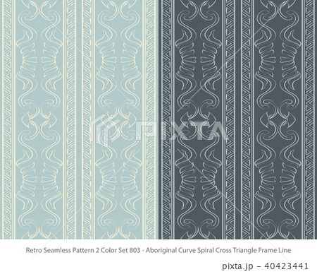 Retro Seamless Pattern Background 2 Color Set Retro Seamless Pattern Background 2 Color Set 40423441