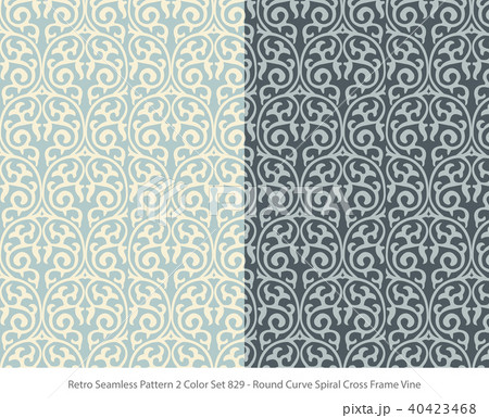 Retro Seamless Pattern Background 2 Color Set 40423468