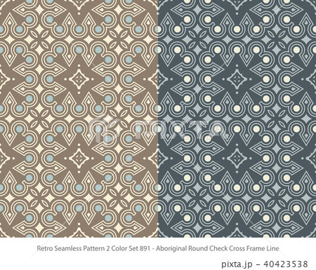 Retro Seamless Pattern Background 2 Color Set 40423538