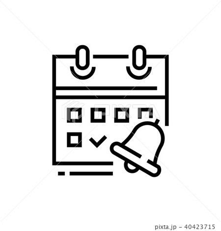 Planner - line design single isolated icon Planner - line design single isolated icon 40423715