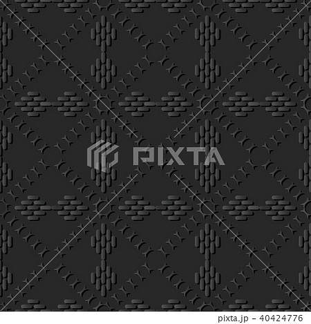 3D dark paper art retro seamless background 40424776