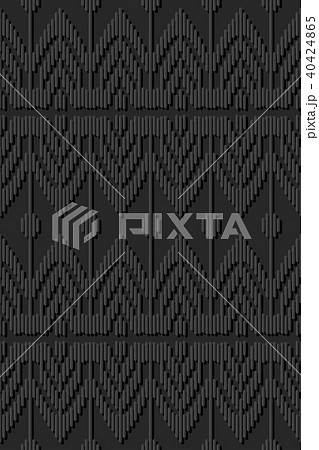 3D dark paper art retro seamless background 3D dark paper art retro seamless background 40424865