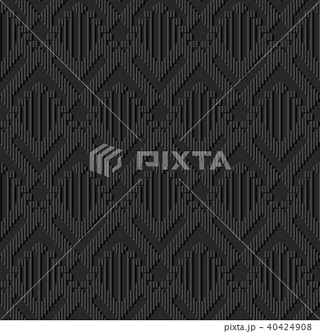 3D dark paper art retro seamless background 40424908