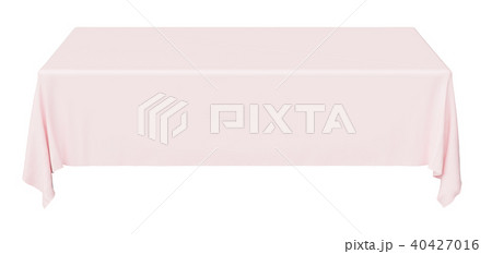 Rectangular pink tablecloth, front view Rectangular pink tablecloth, front view 40427016