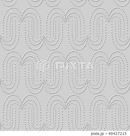 3D white paper art retro seamless pattern backdrop 3D white paper art retro seamless pattern backdrop 40427215