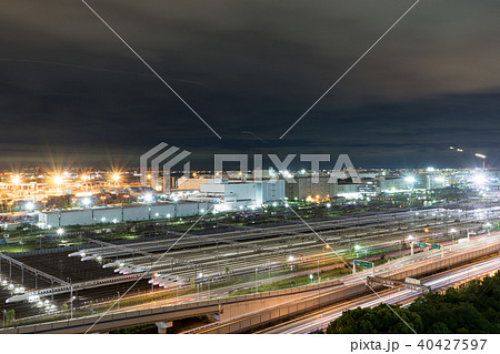 東海道新幹線 大井車両基地の夜景 40427597
