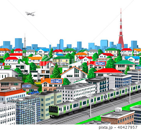 町並み 山手線 東京 透明 40427957