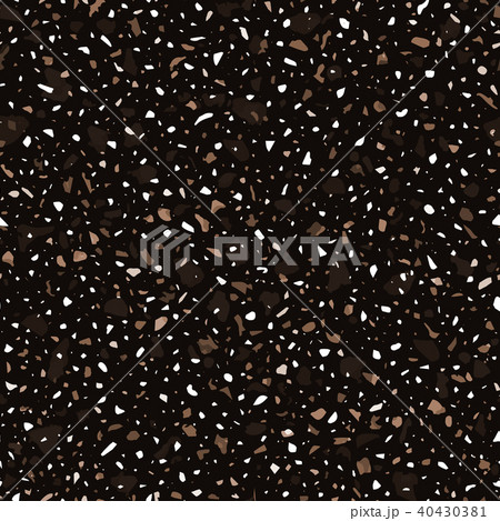 Terrazzo flooring vector seamless pattern in brown colors 40430381