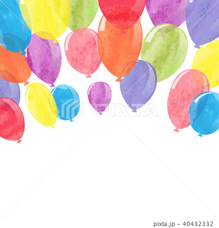 Watercolor colorful balloons 40432332