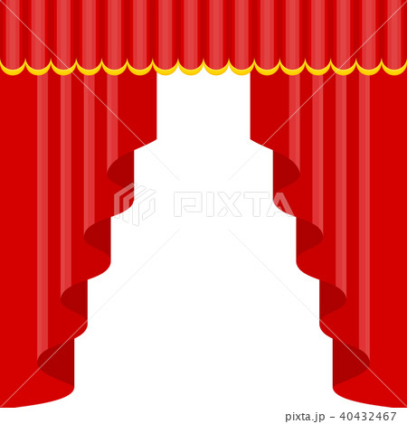 Curtains with lambrequins on the stage 40432467