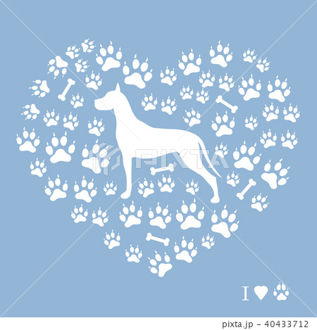 great dane silhouette on a background of dog great dane silhouette on a background of dog 40433712