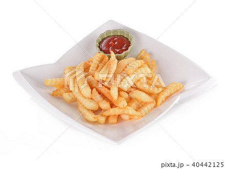 french fries on a white background 40442125