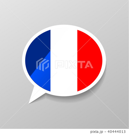 speech bubble shape with france flag speech bubble shape with france flag 40444013