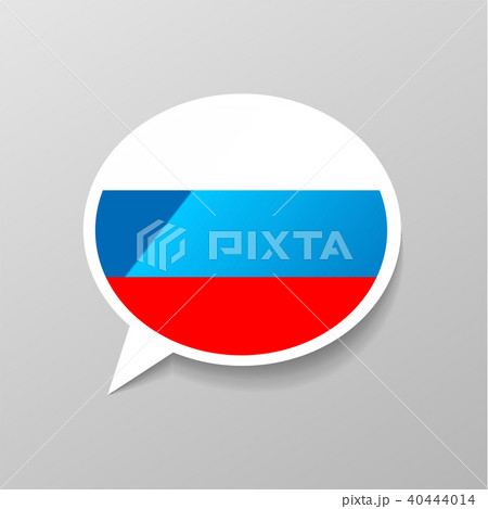 speech bubble shape with Russian flag 40444014