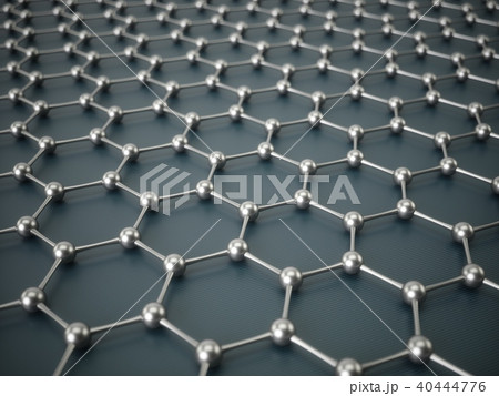 3D Rendering Graphene molecular grid 40444776